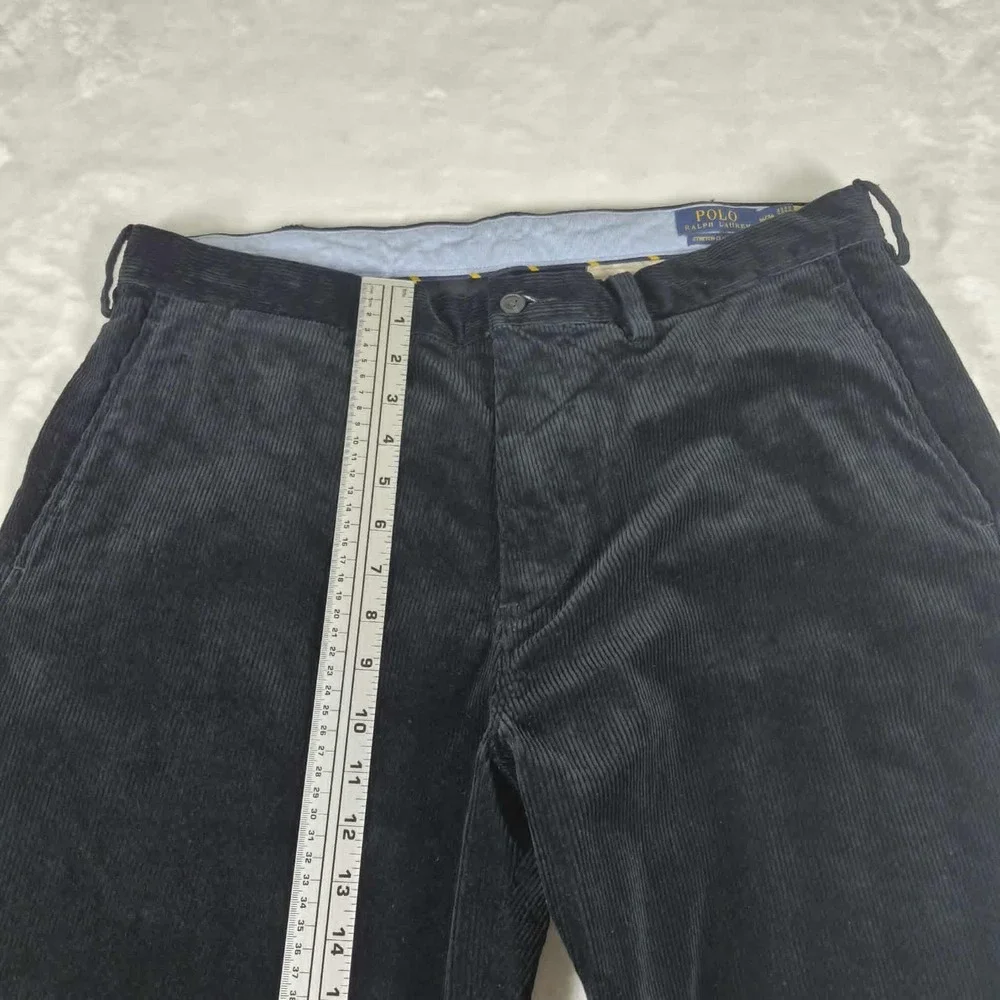 Polo‎ Ralph Lauren Corduroy Pants Men's 36x34 Black Chino Stretch Classic Fit